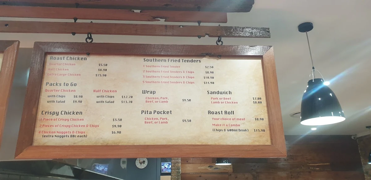 Menu, The Carvery Roast Meals Oxenford