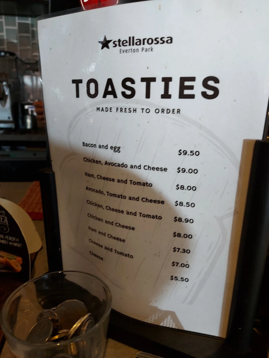 Menu, Stellarossa Everton Park