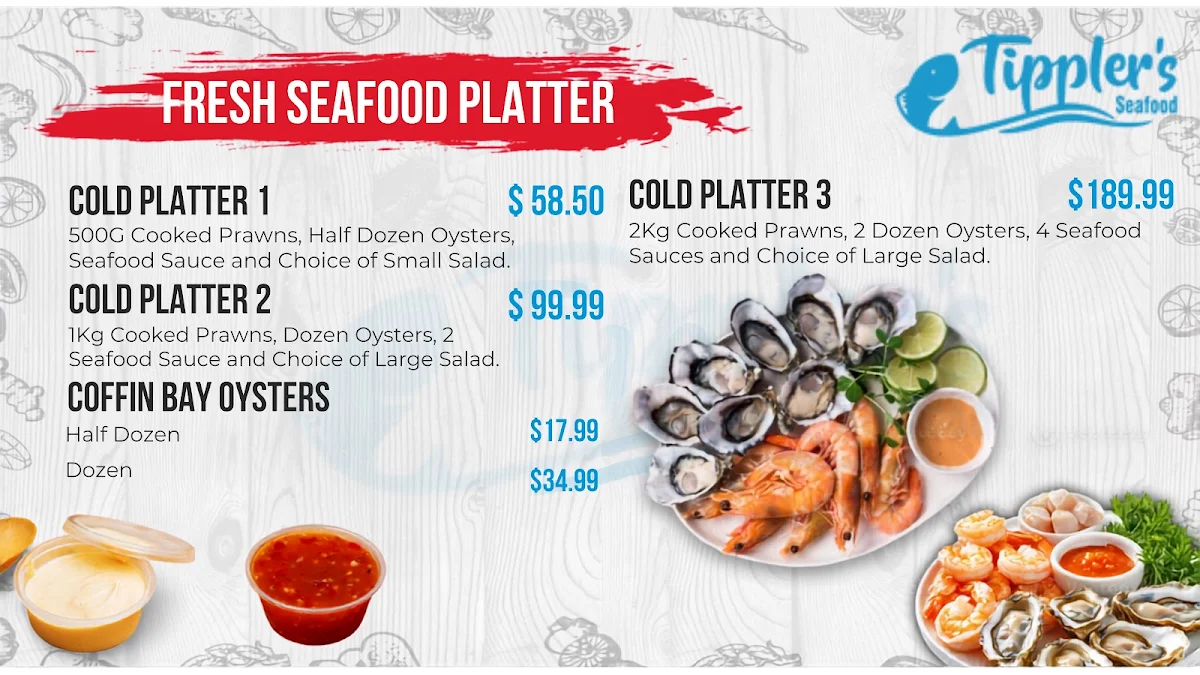 Menu, Tippler's Seafood