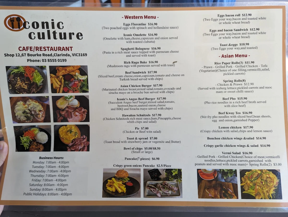 Menu, Iconic Culture