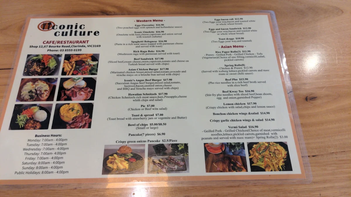 Menu, Iconic Culture