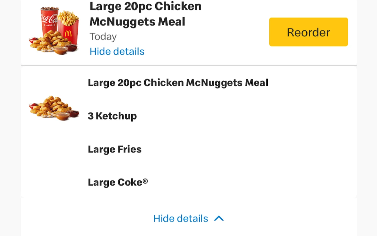 Menu, McDonald's® Chermside Food Court