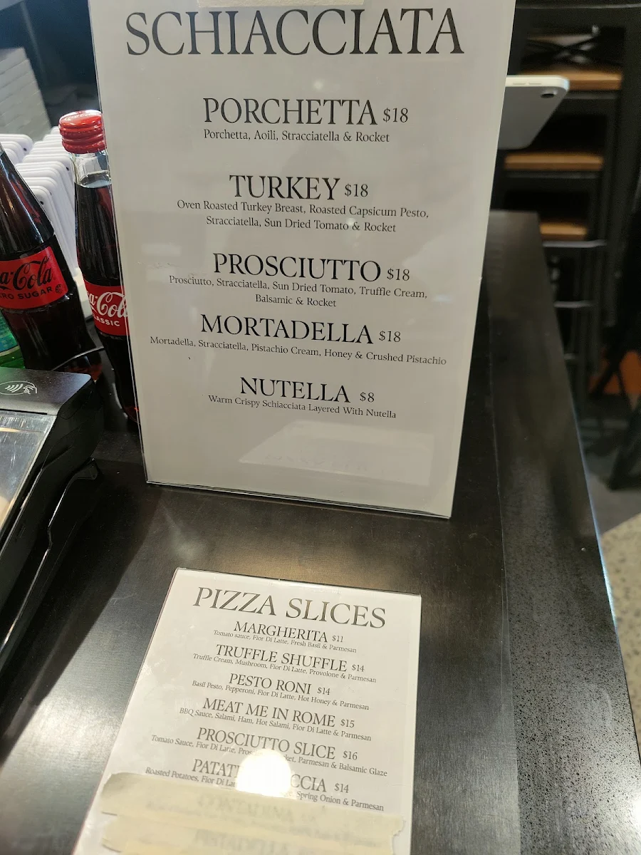 Menu, Sliceria