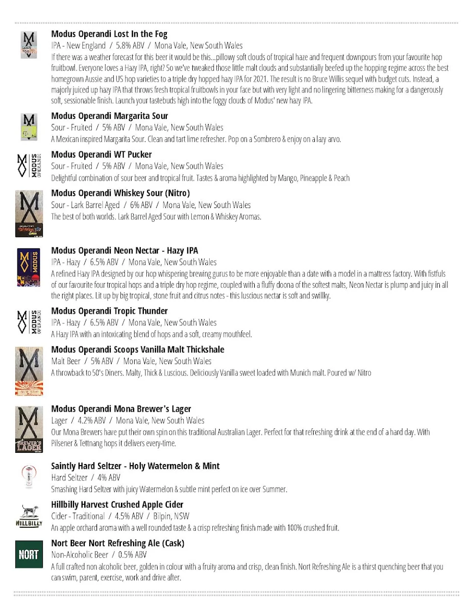 Menu, Modus Brewing