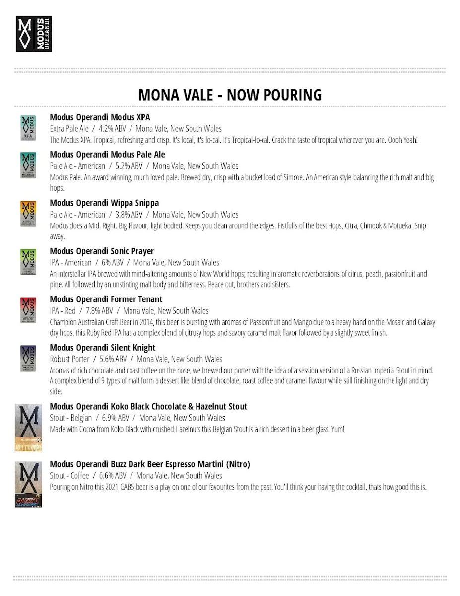 Menu, Modus Brewing
