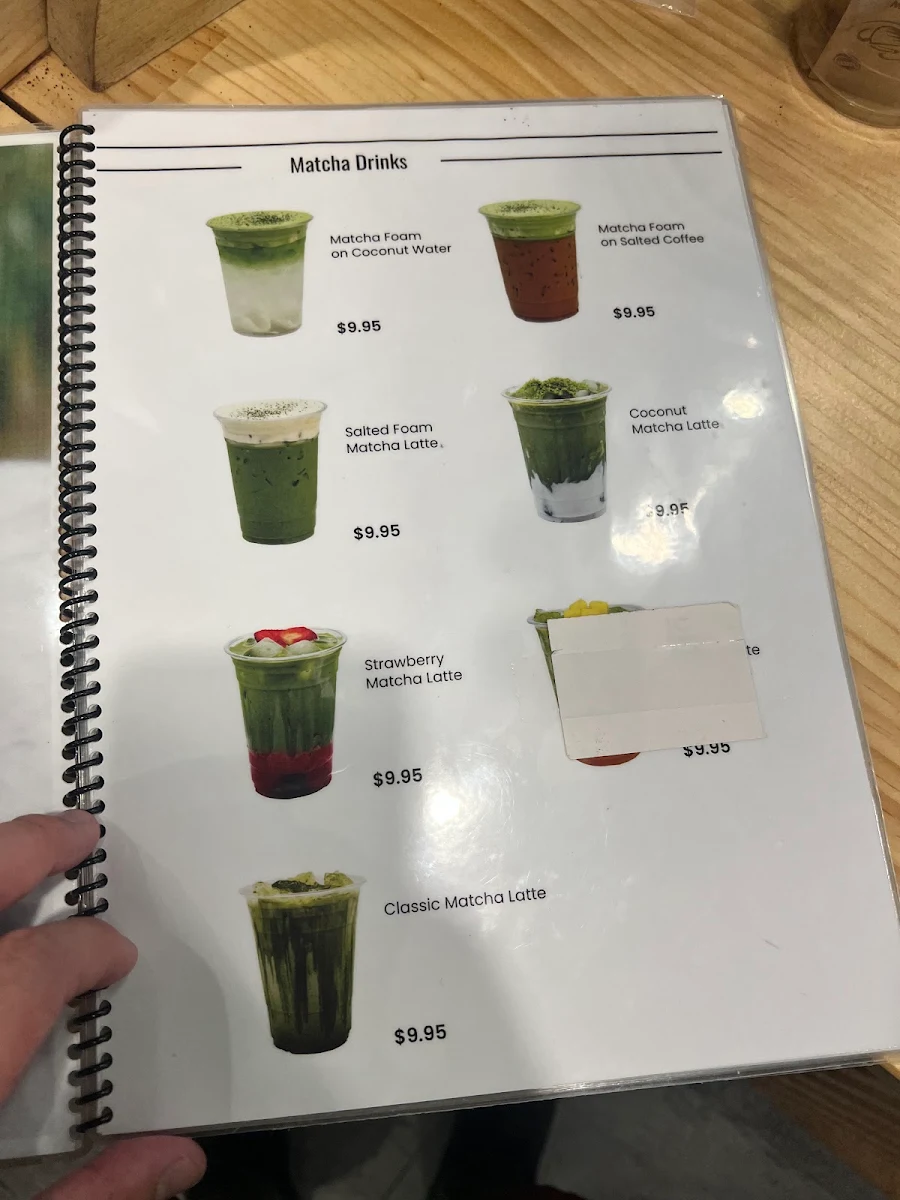 Menu, Cafe Nho