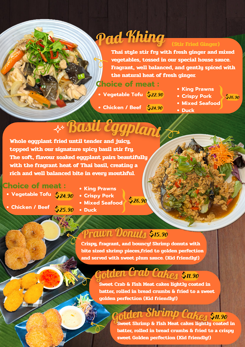 Menu, Thai Space