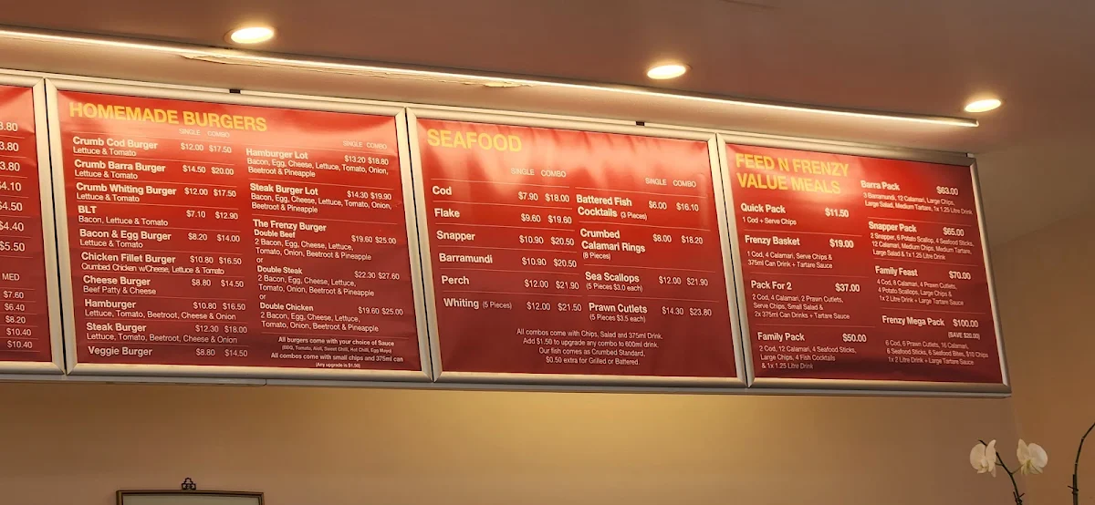 Menu, Feed N Frenzy