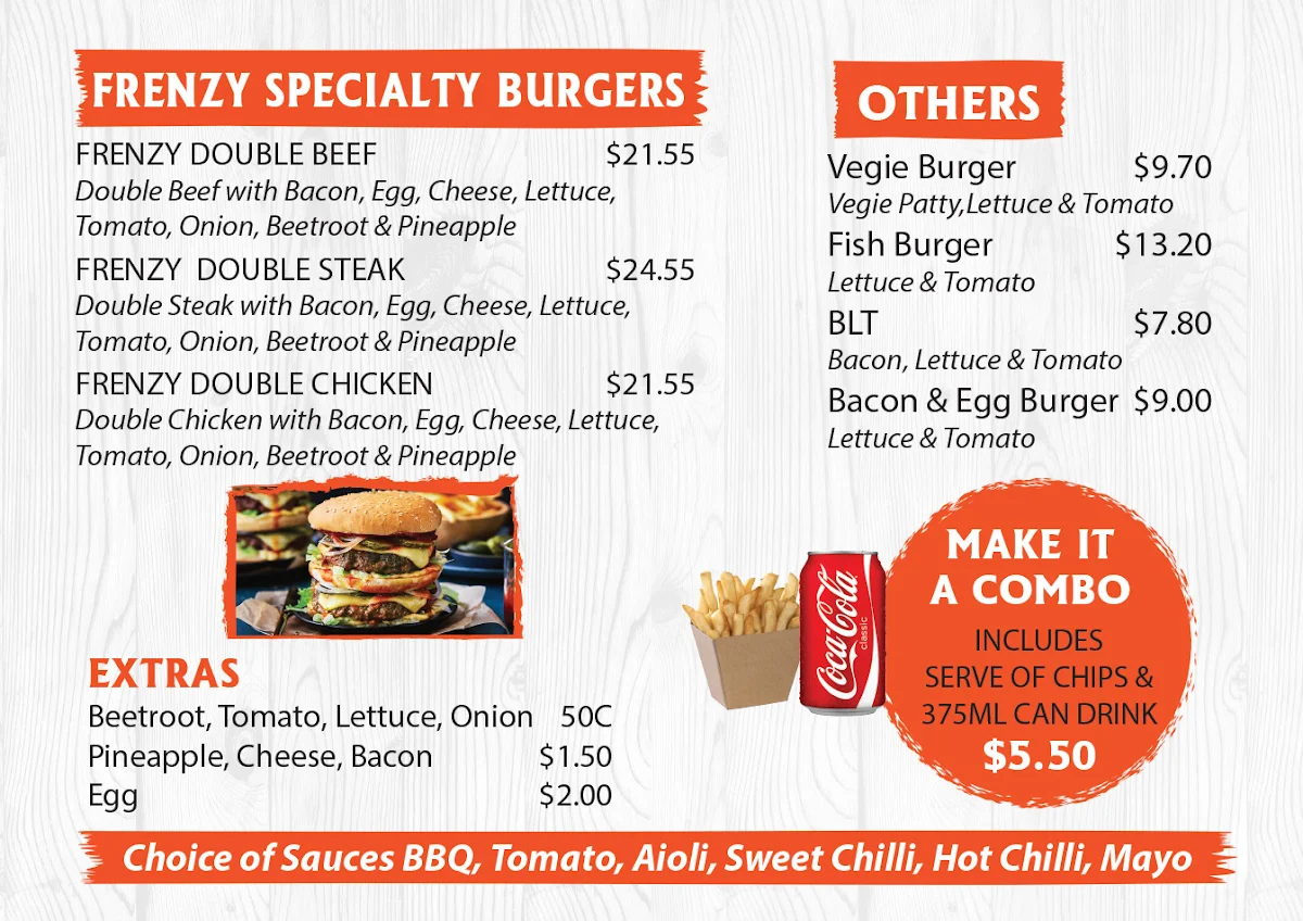 Menu, Feed N Frenzy