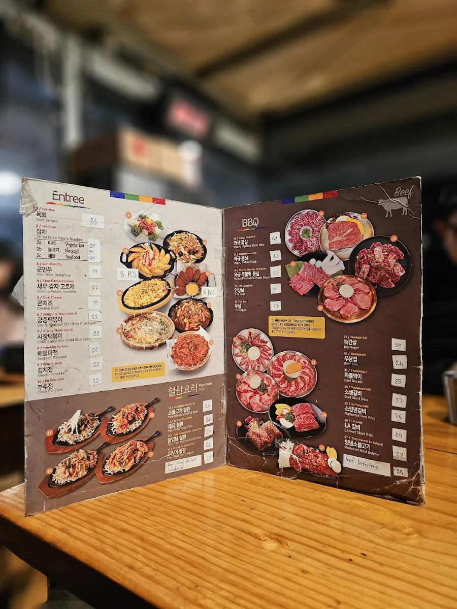 Menu, Myeongdong Chatswood