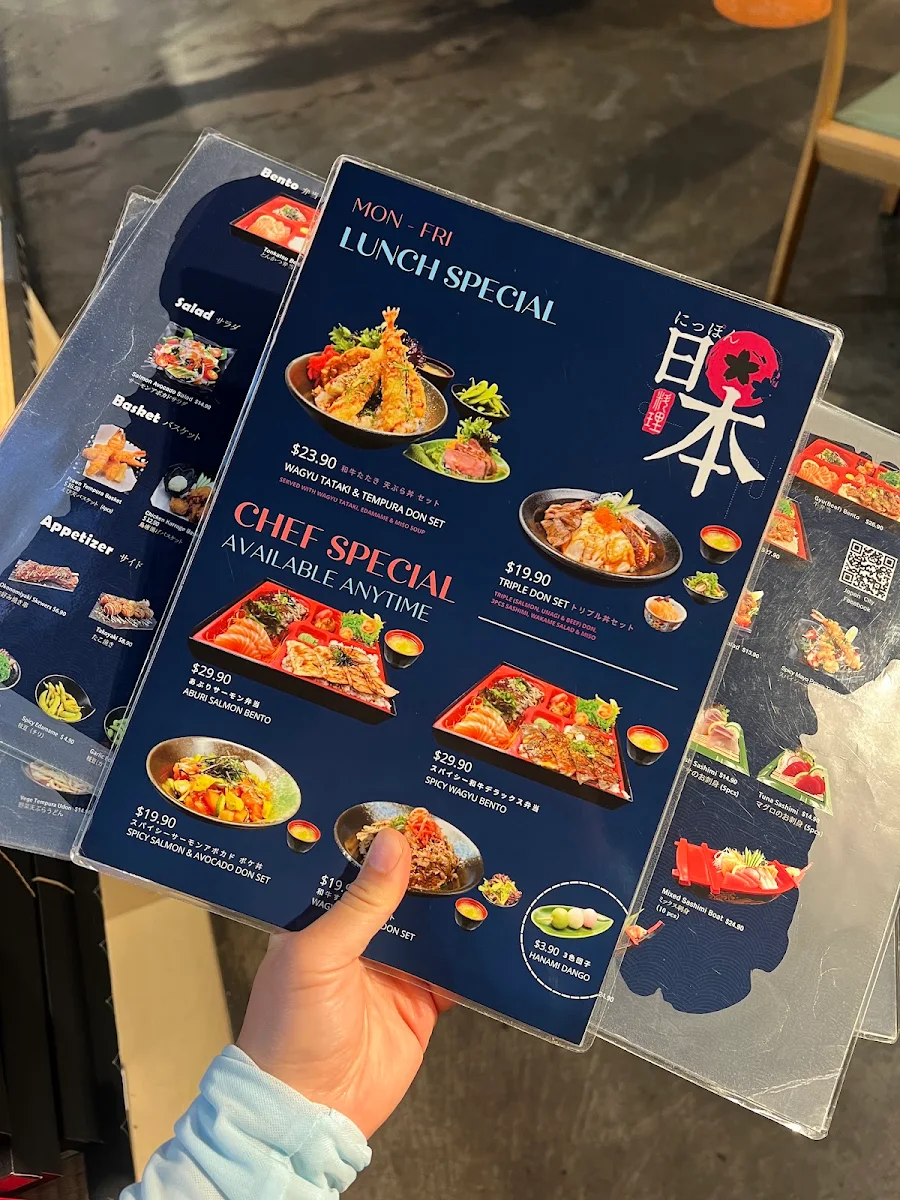 Menu, Japan City Chatswood