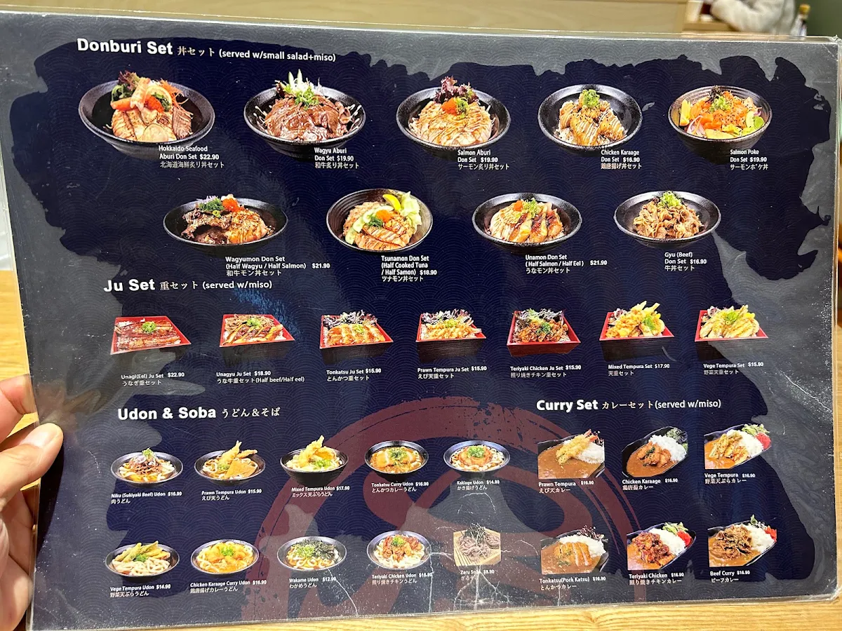 Menu, Japan City Chatswood
