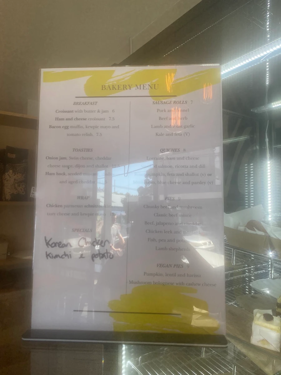 Menu, Miss Lilly’s - Bakery Café