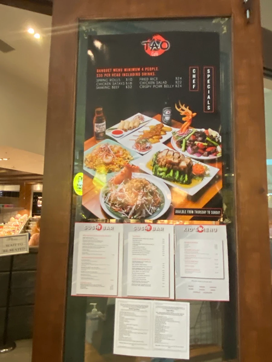 Menu, Tao Café Whitfords