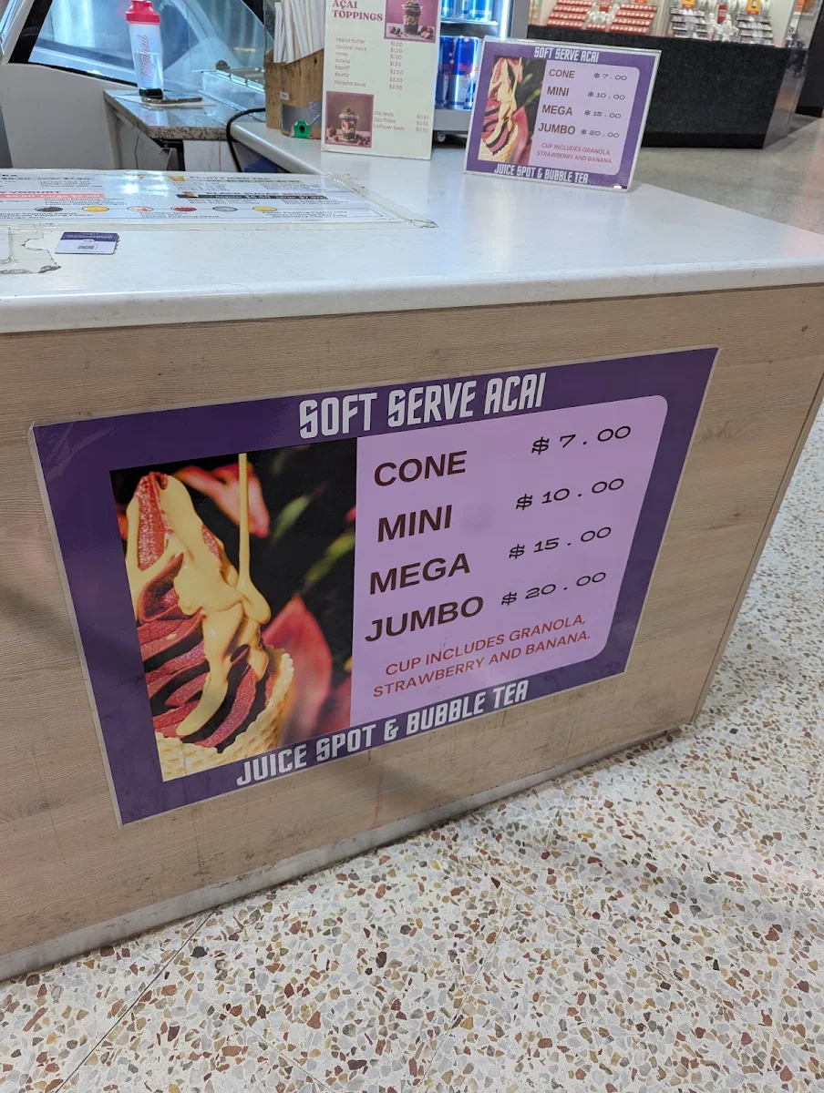 Menu, Juice Spot & Bubble Tea Seven Hills