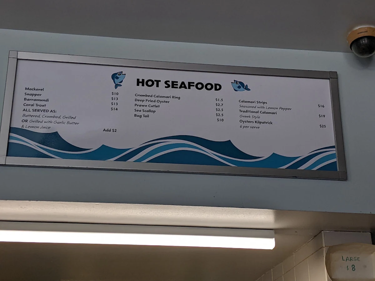 Menu, Simply Tops Seafood Bar