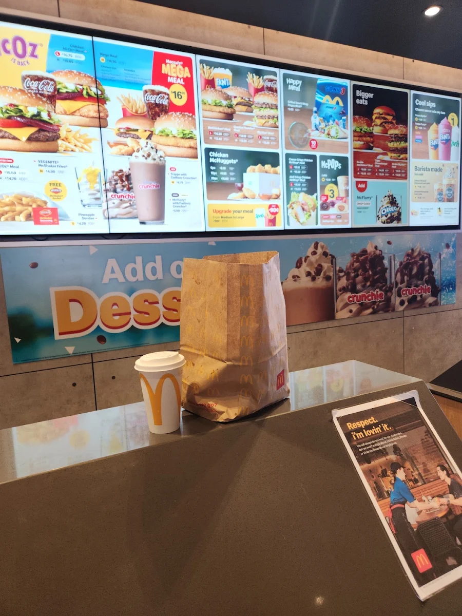 Menu, McDonald's Brabham