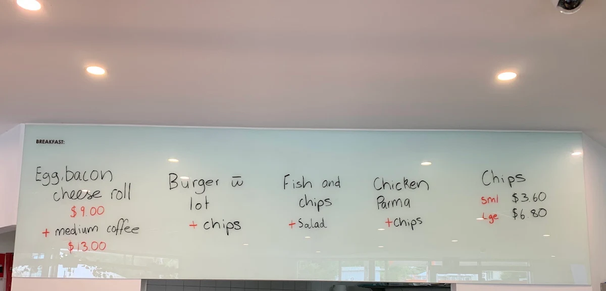 Menu, Bells and Whistles Cafe