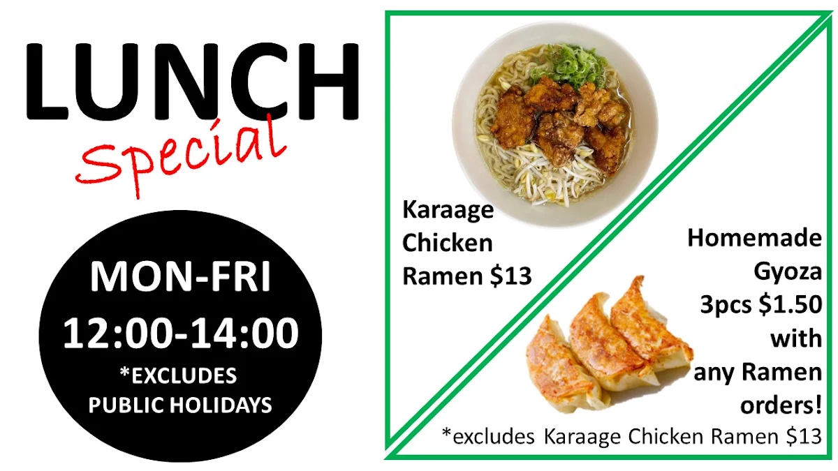 Menu, Ramen Street @ Cairns Central Shopping Centre