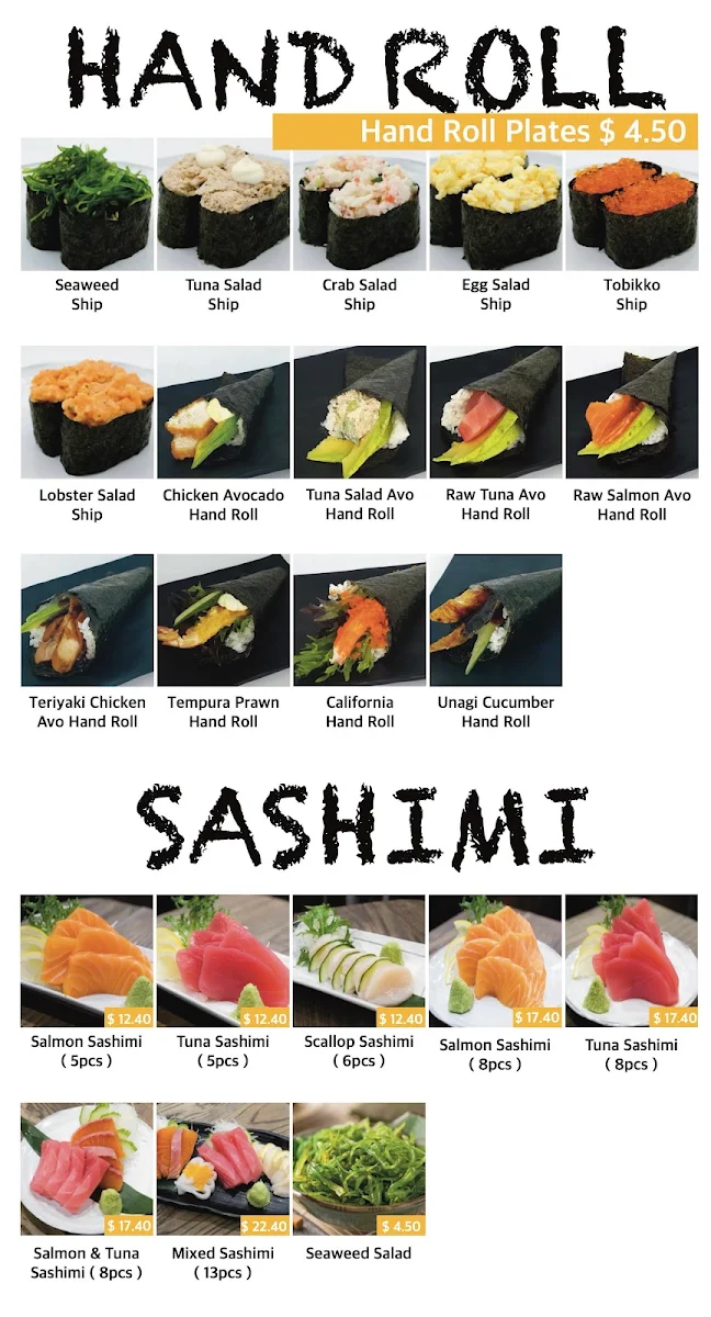 Menu, Eat Sushi