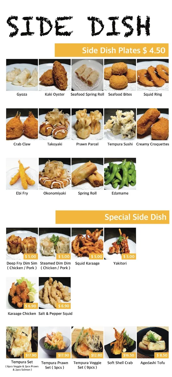 Menu, Eat Sushi