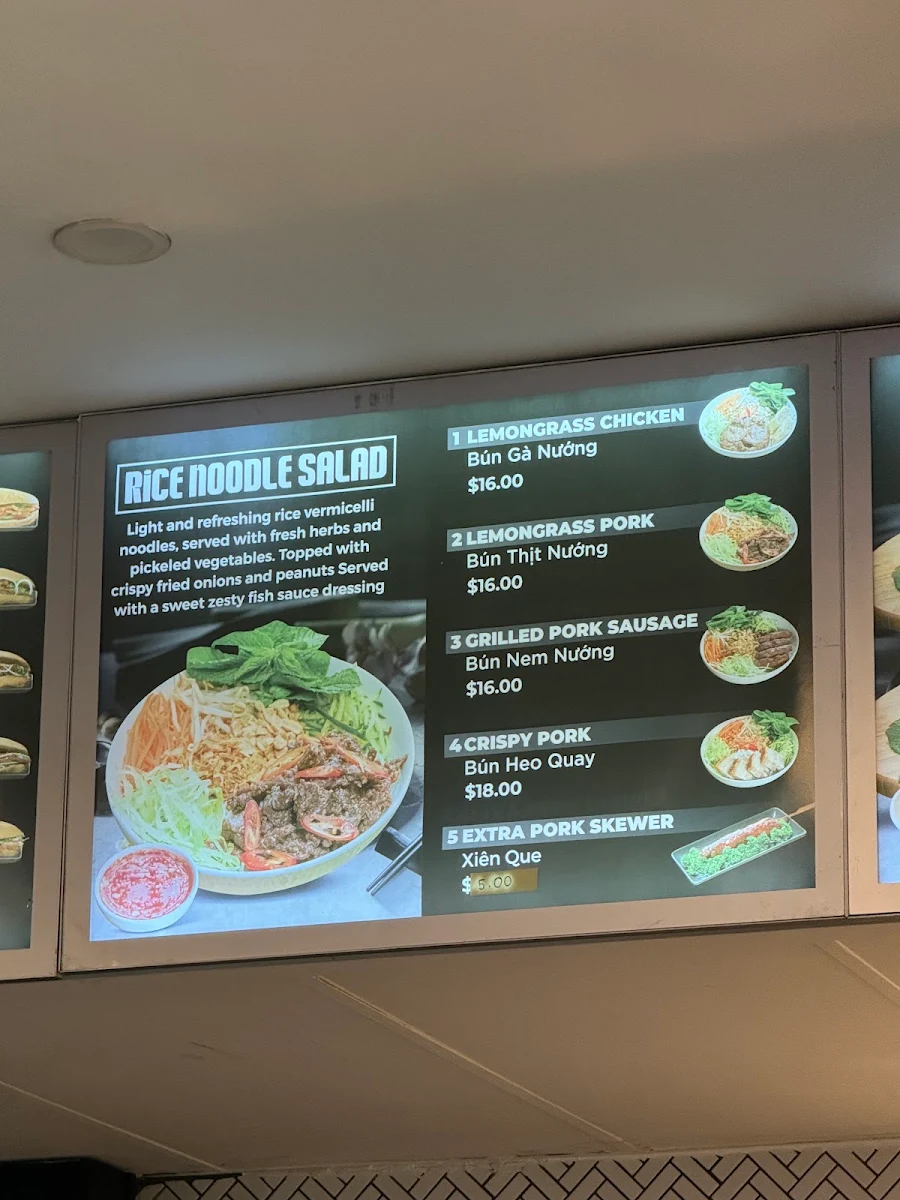 Menu, Jen’s Viet Cafe