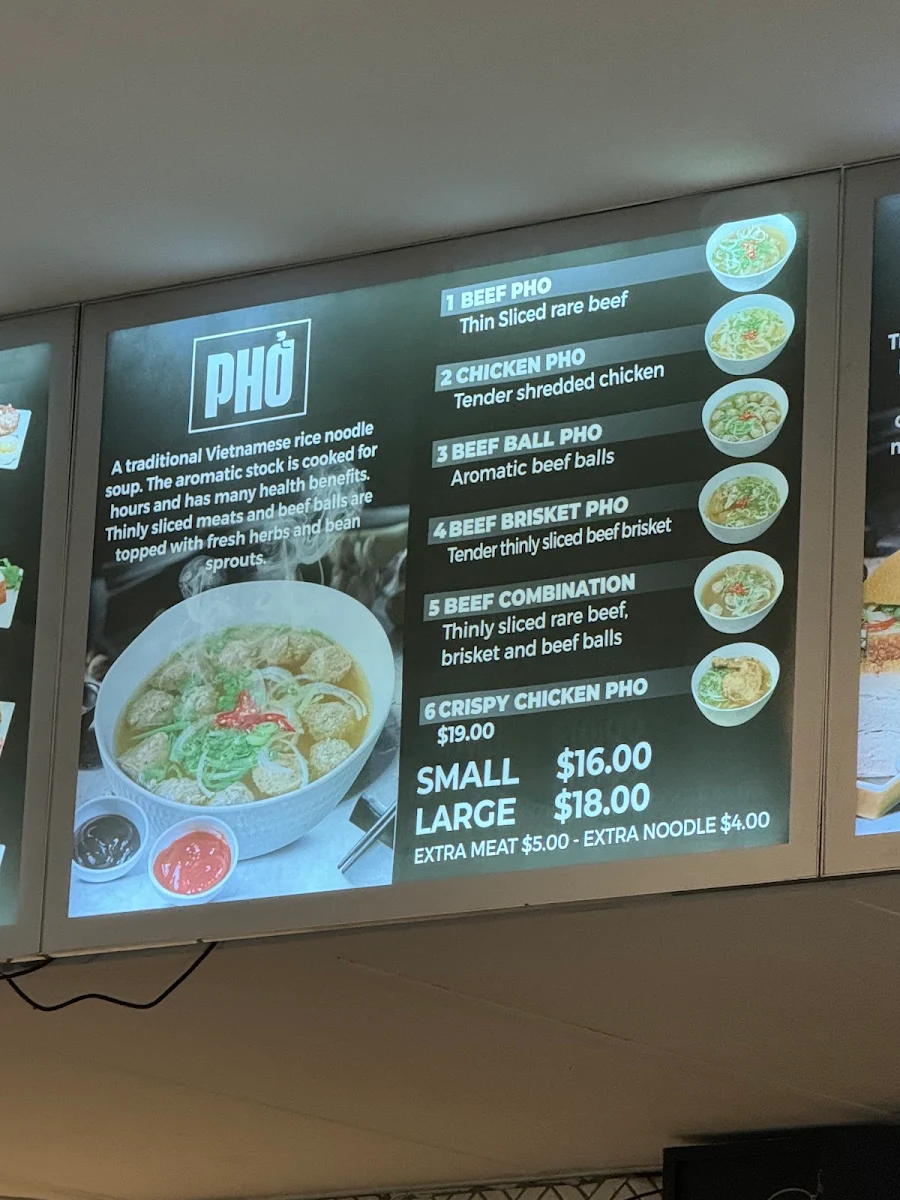 Menu, Jen’s Viet Cafe