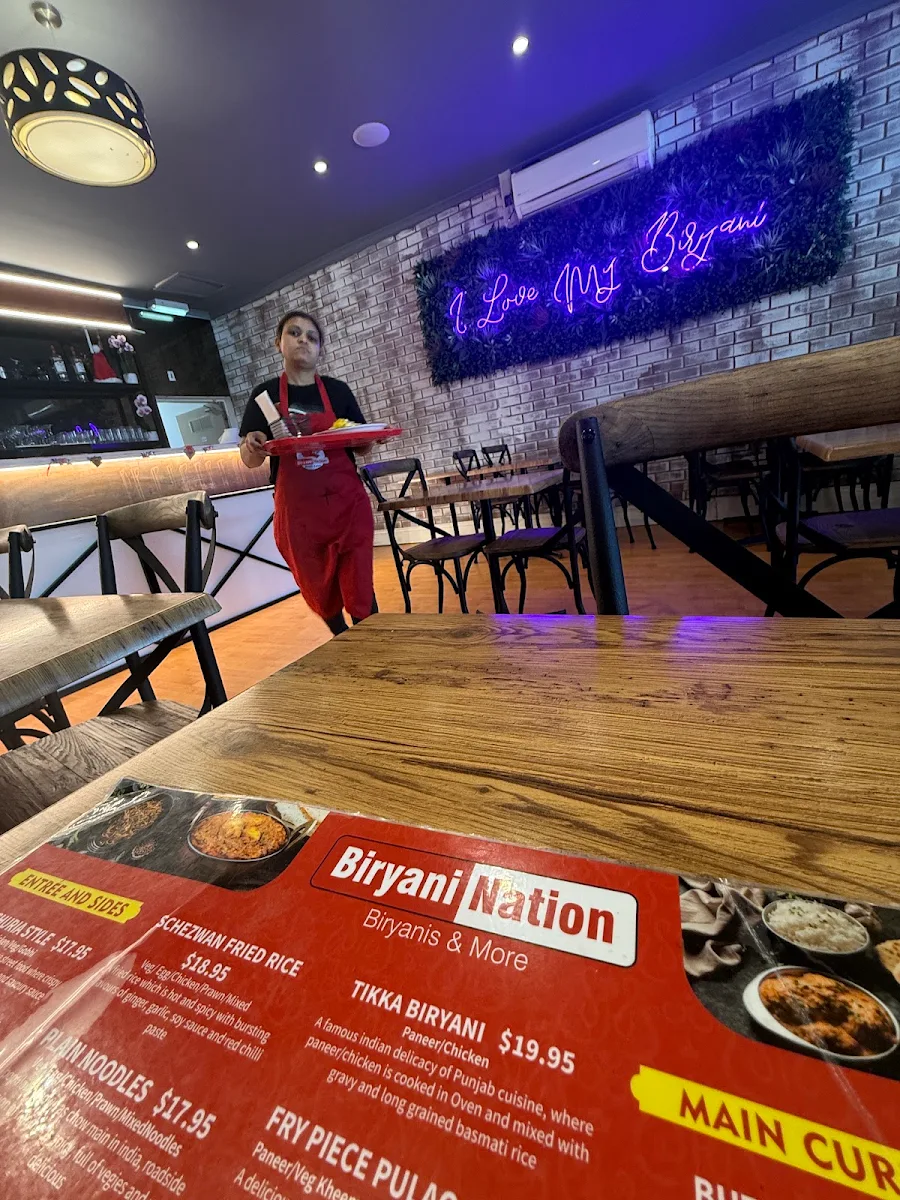 Menu, Biryani Nation Laverton