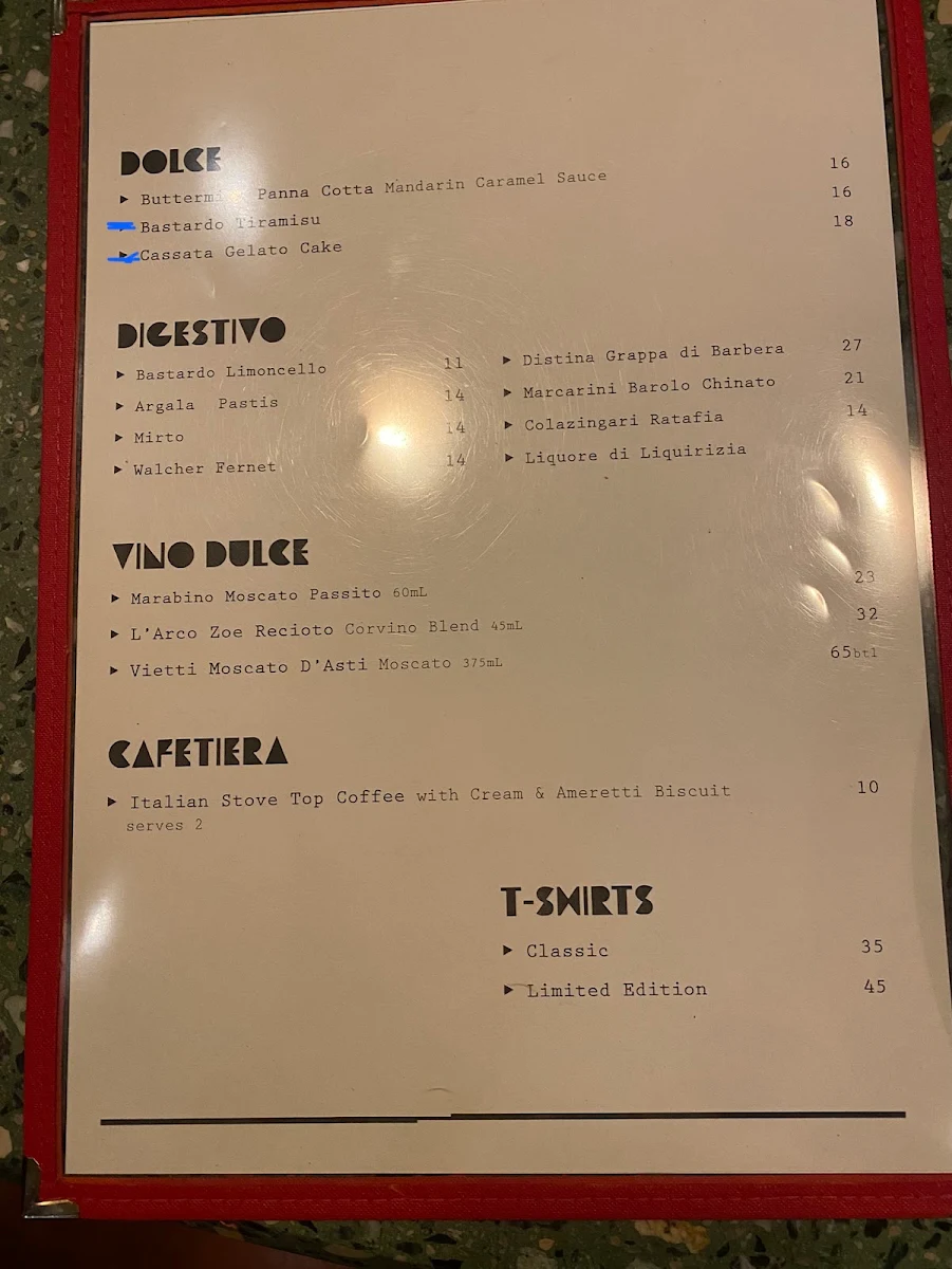 Menu, Bastardo
