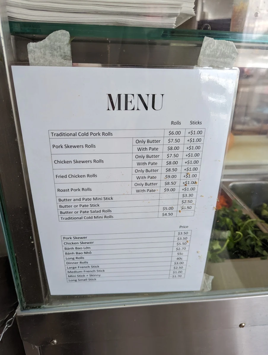 Menu, Hung Vuong - Spring Hot Bread