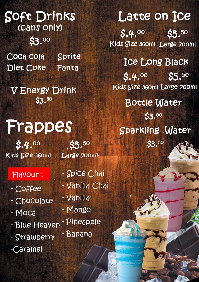 Menu, Tico’s Drive Thru