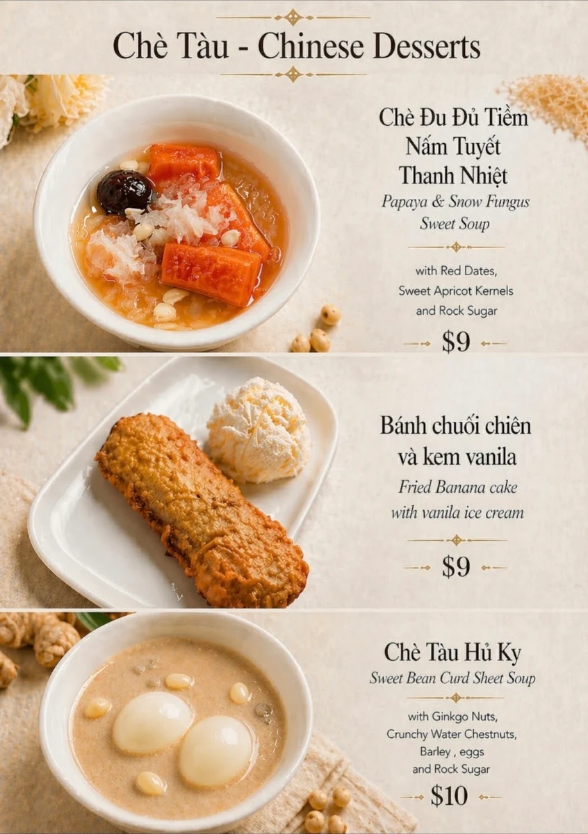 Menu, Tuong Da Nang Quan
