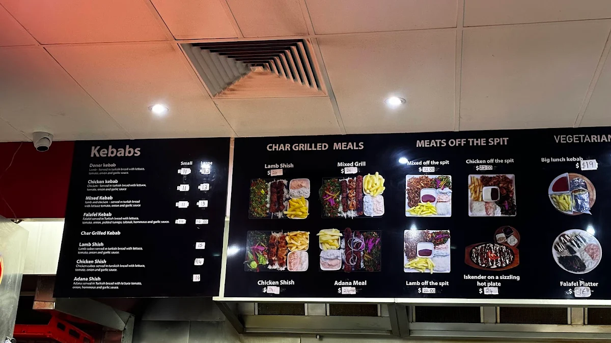 Menu, Double Degree Kebabs
