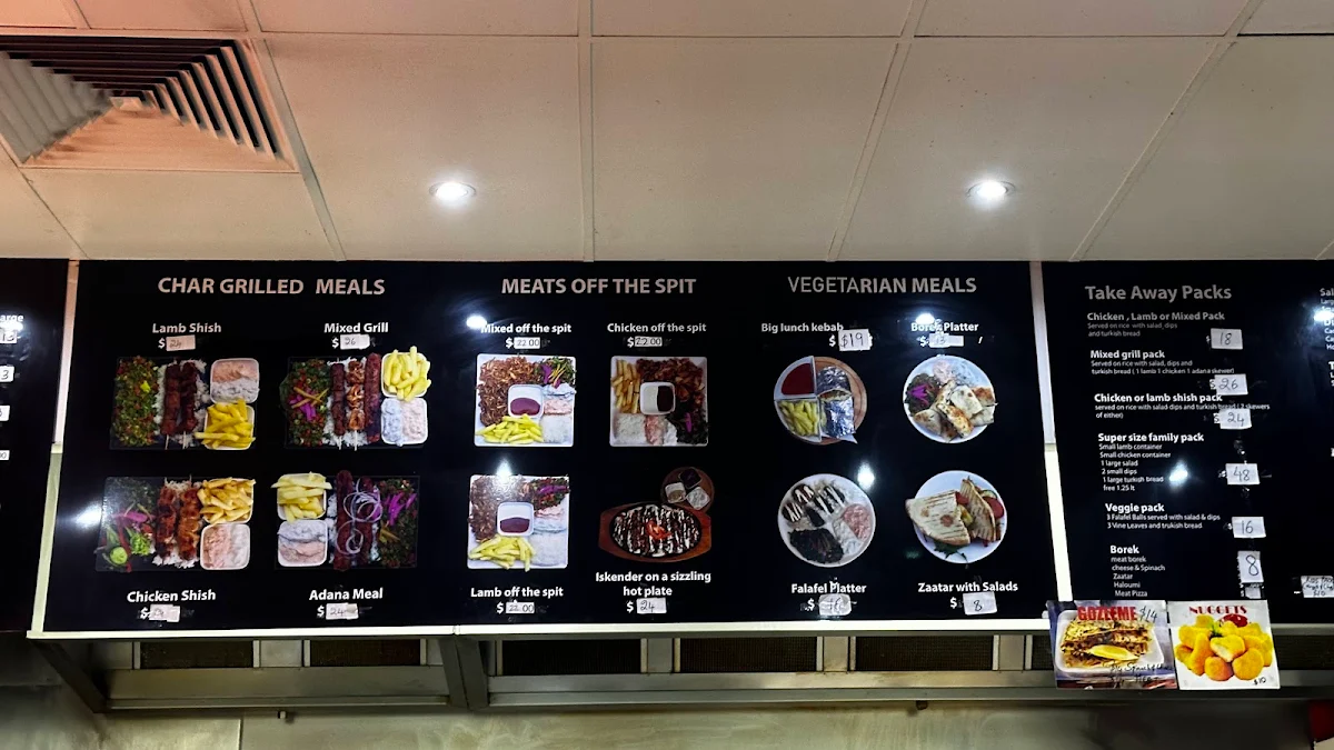 Menu, Double Degree Kebabs