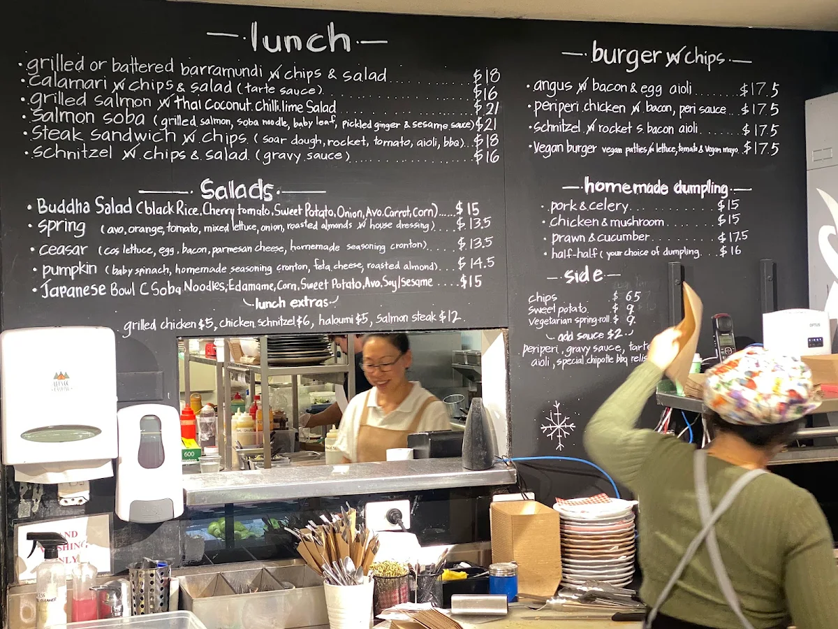 Menu, Nexus Cafe & Function Centre