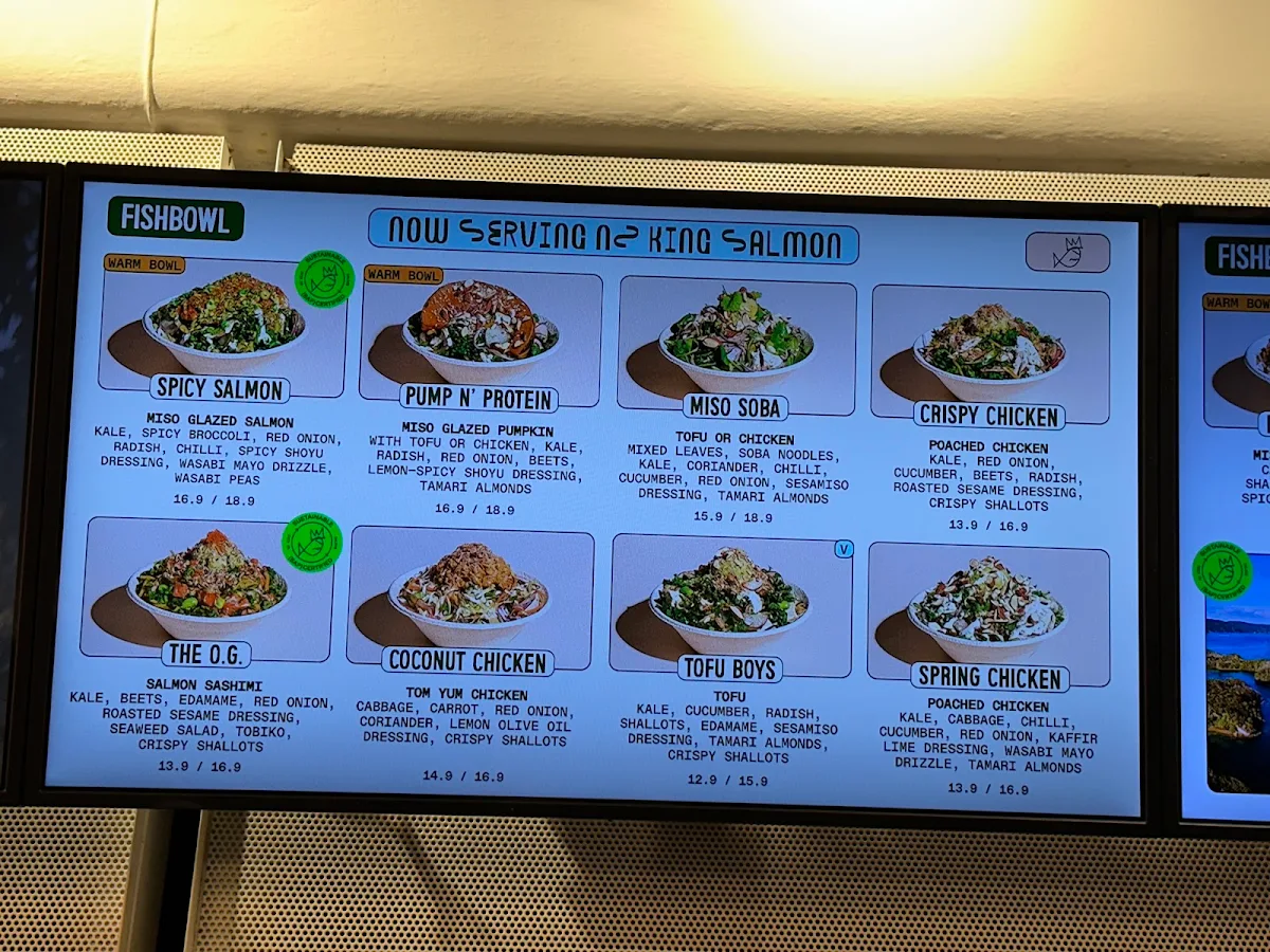 Menu, FISHBOWL - Flinders Lane
