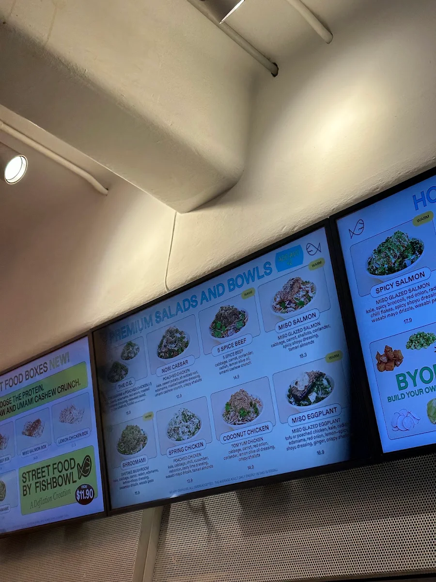 Menu, FISHBOWL - Flinders Lane