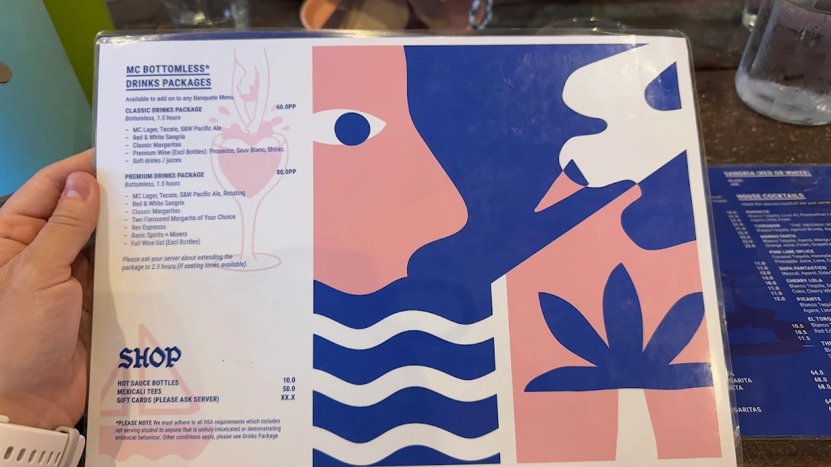 Menu, MexiCali Bar Y Taqueria - Nobby Beach