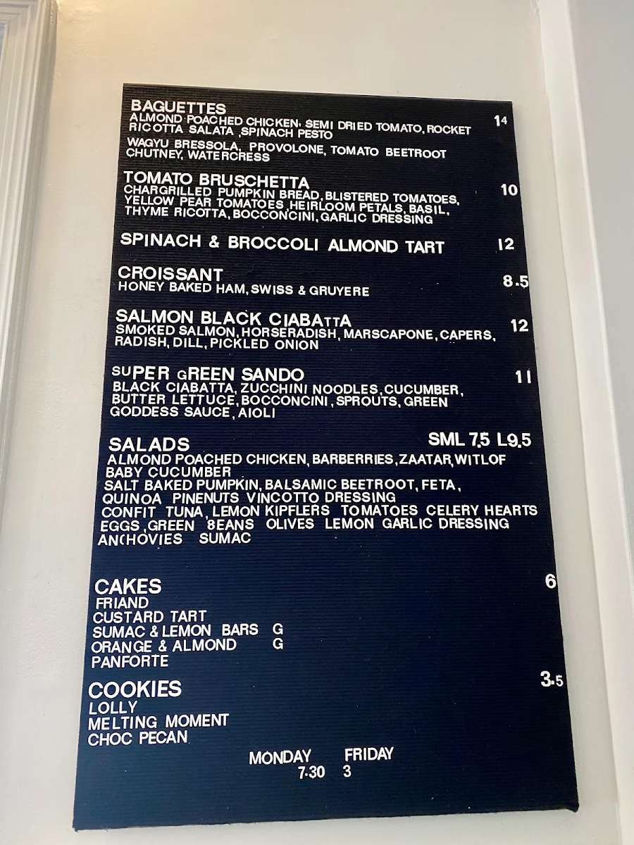 Menu, The Lion Hotel