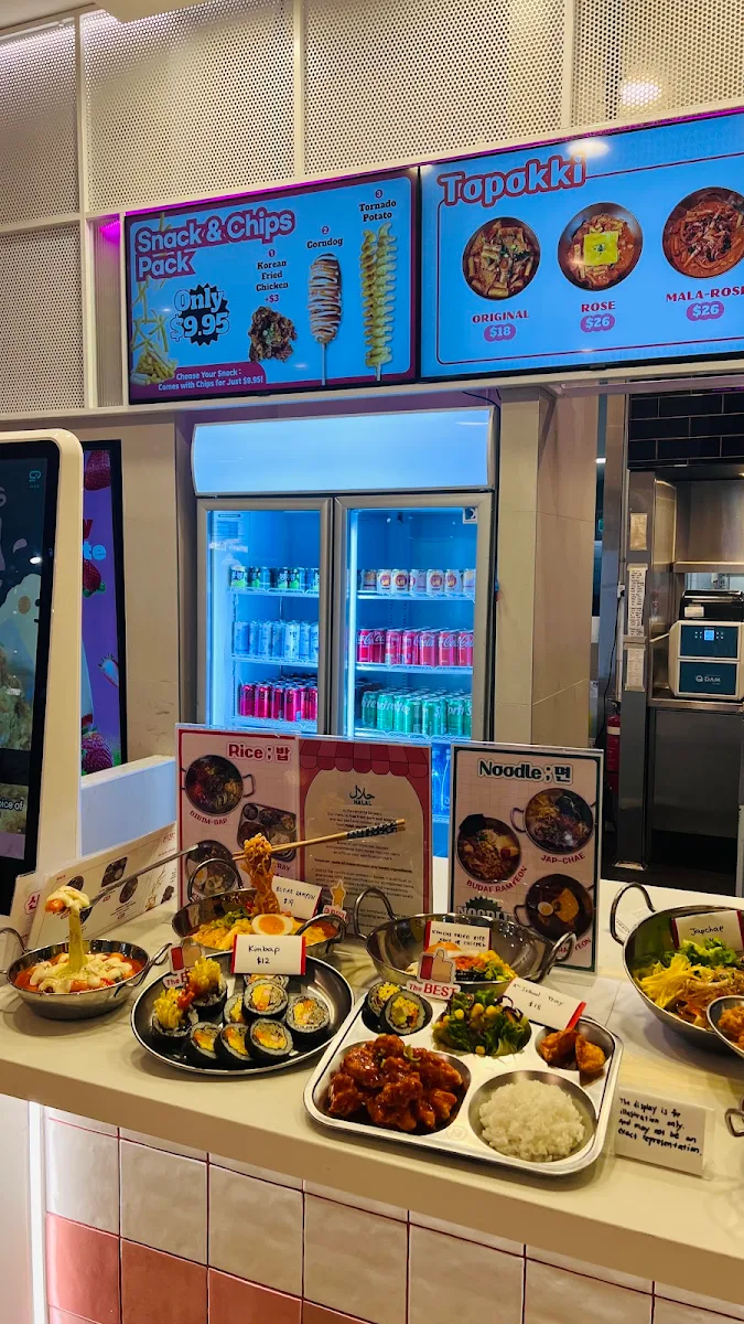 Menu, Sinjeon Parramatta (신전 떡볶이 파라마타)