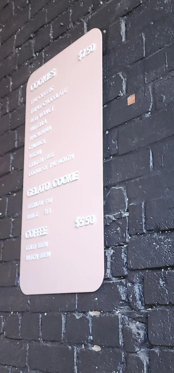 Menu, The Cookie Box Fitzroy