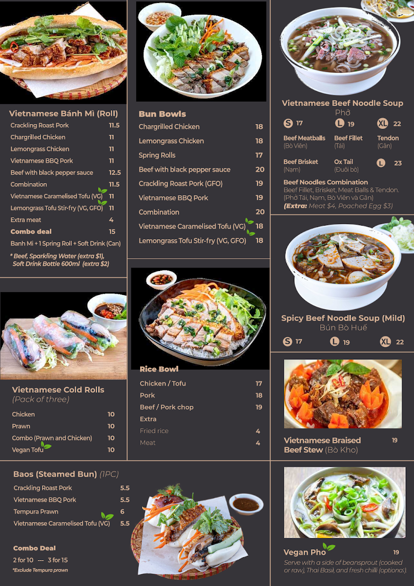 Menu, Vietloca