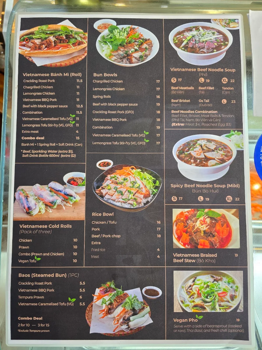 Menu, Vietloca
