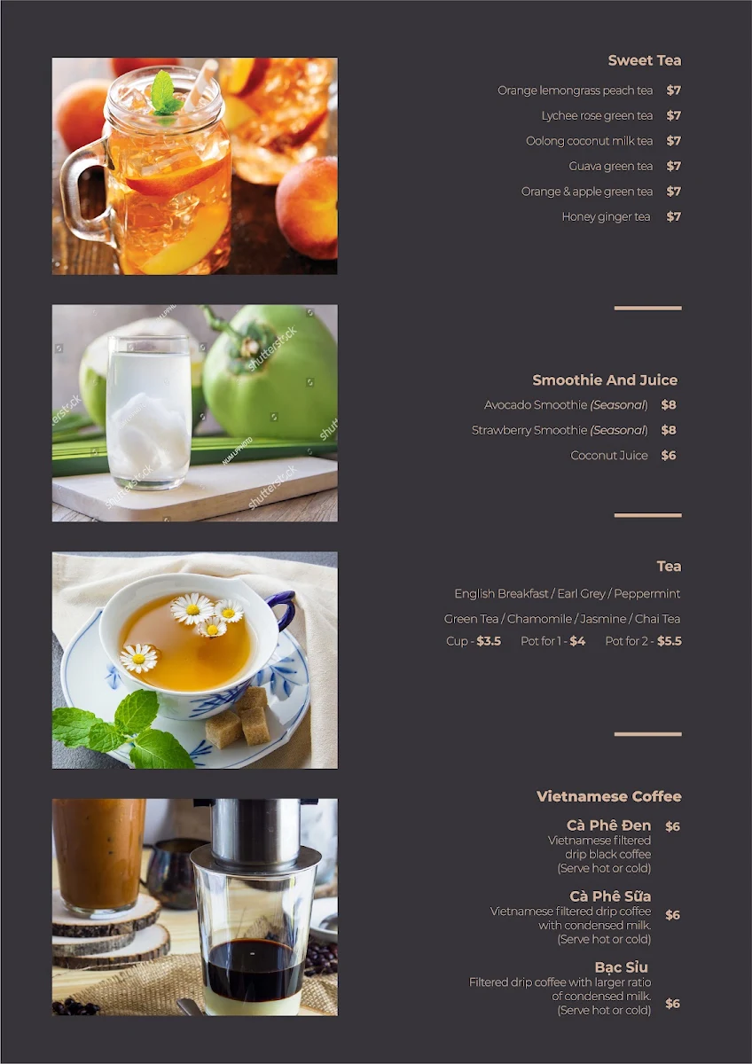 Menu, Vietloca