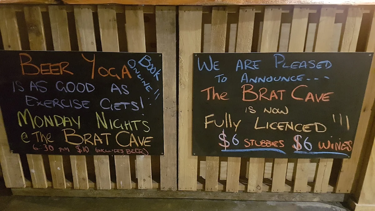 Menu, The Cave Inn