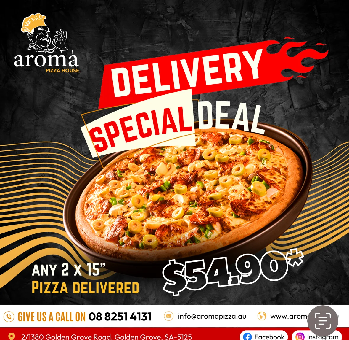 Menu, Aroma Pizza House Golden Grove Greenwith