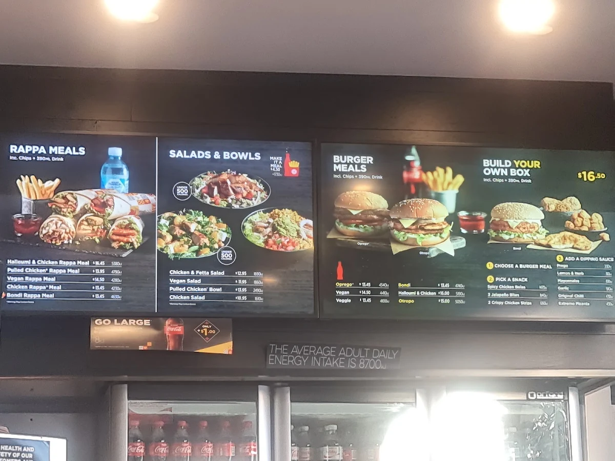 Menu, Oporto Coogee