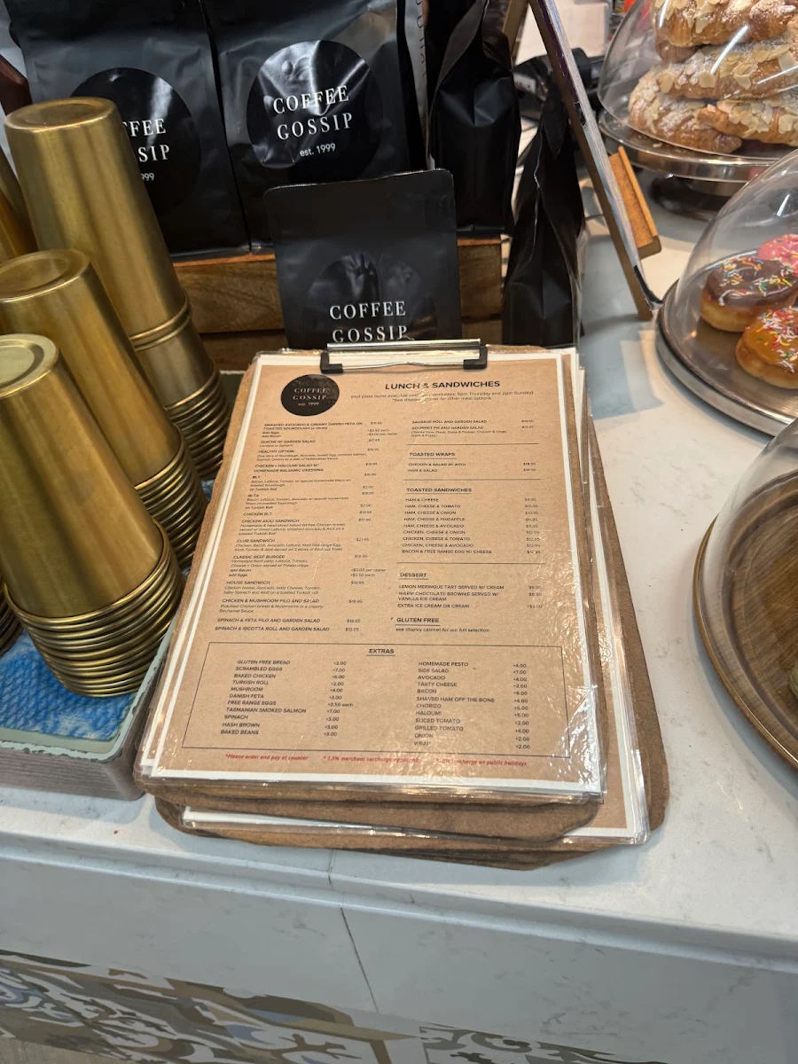 Menu, The Coffee Club Café - Narellan