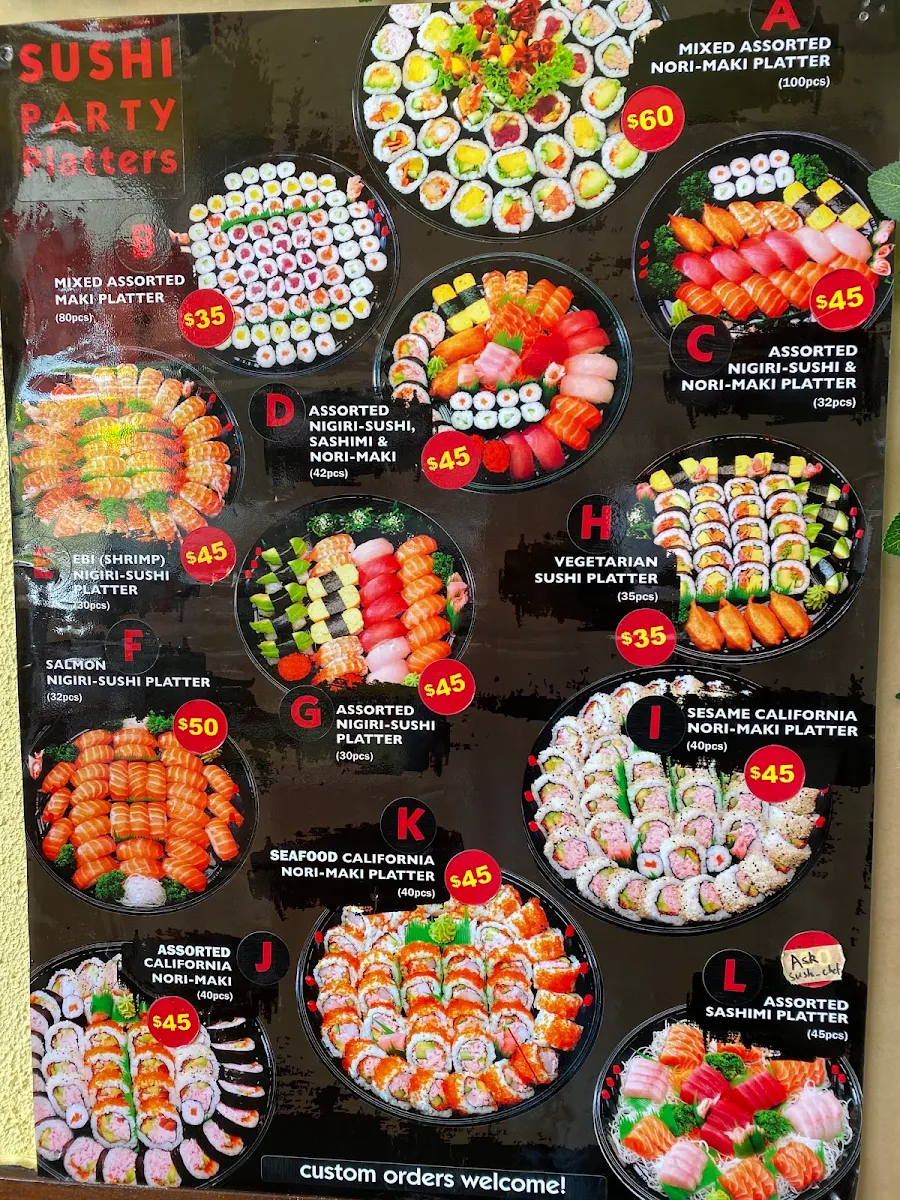 Menu, Blackburn Asian Cuisine