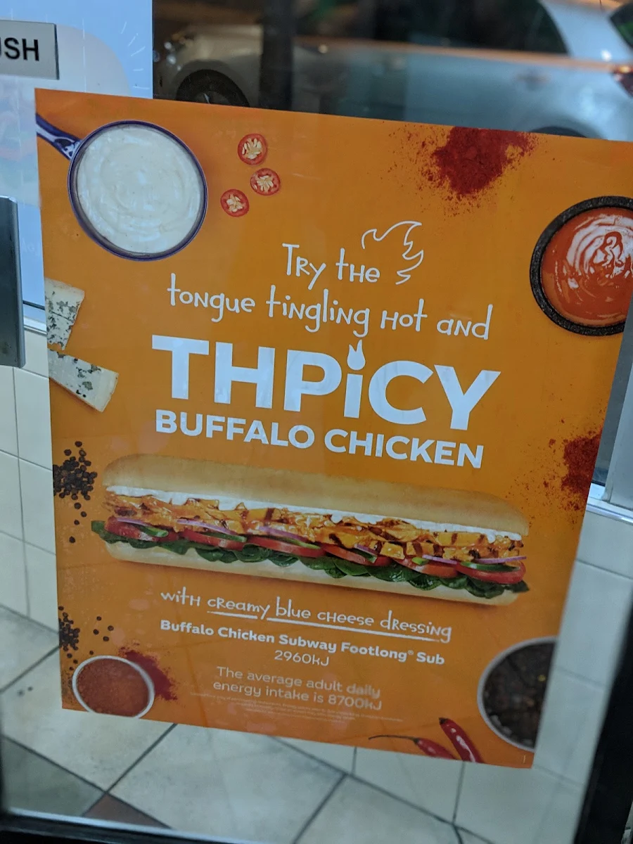 Menu, Subway Springwood